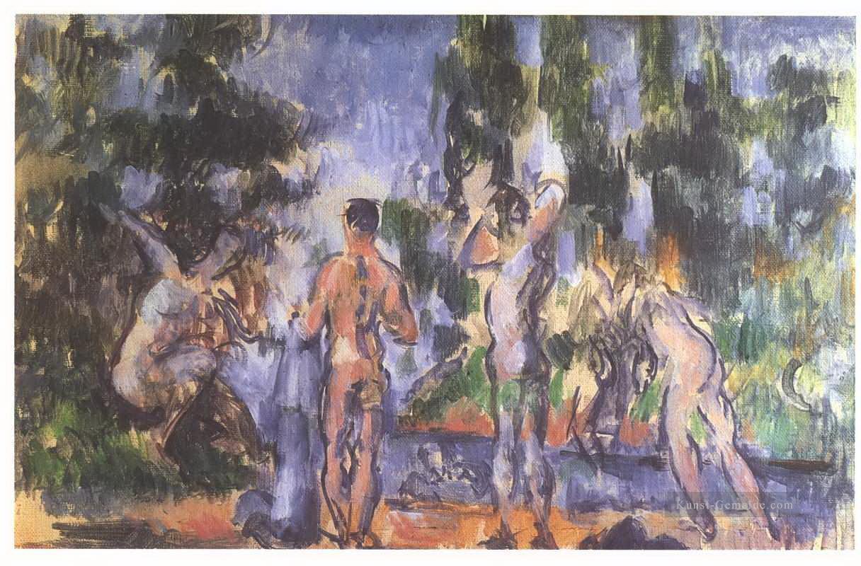 Vier Badegäste Paul Cezanne Ölgemälde